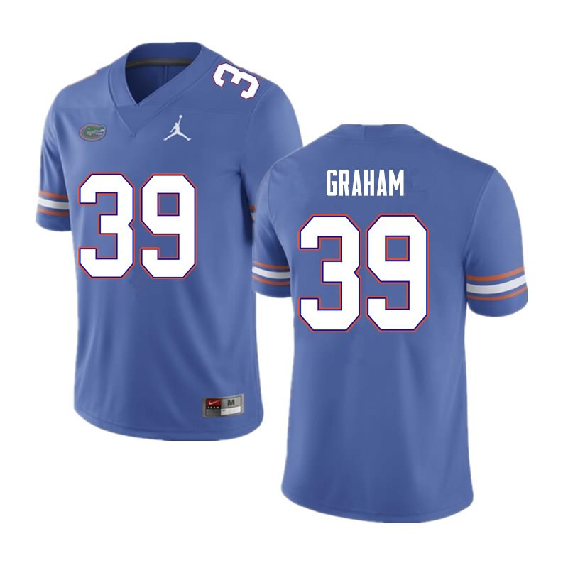 Men's NCAA Florida Gators Fenley Graham #39 Stitched Authentic Nike Blue College Football Jersey WJK5865MV